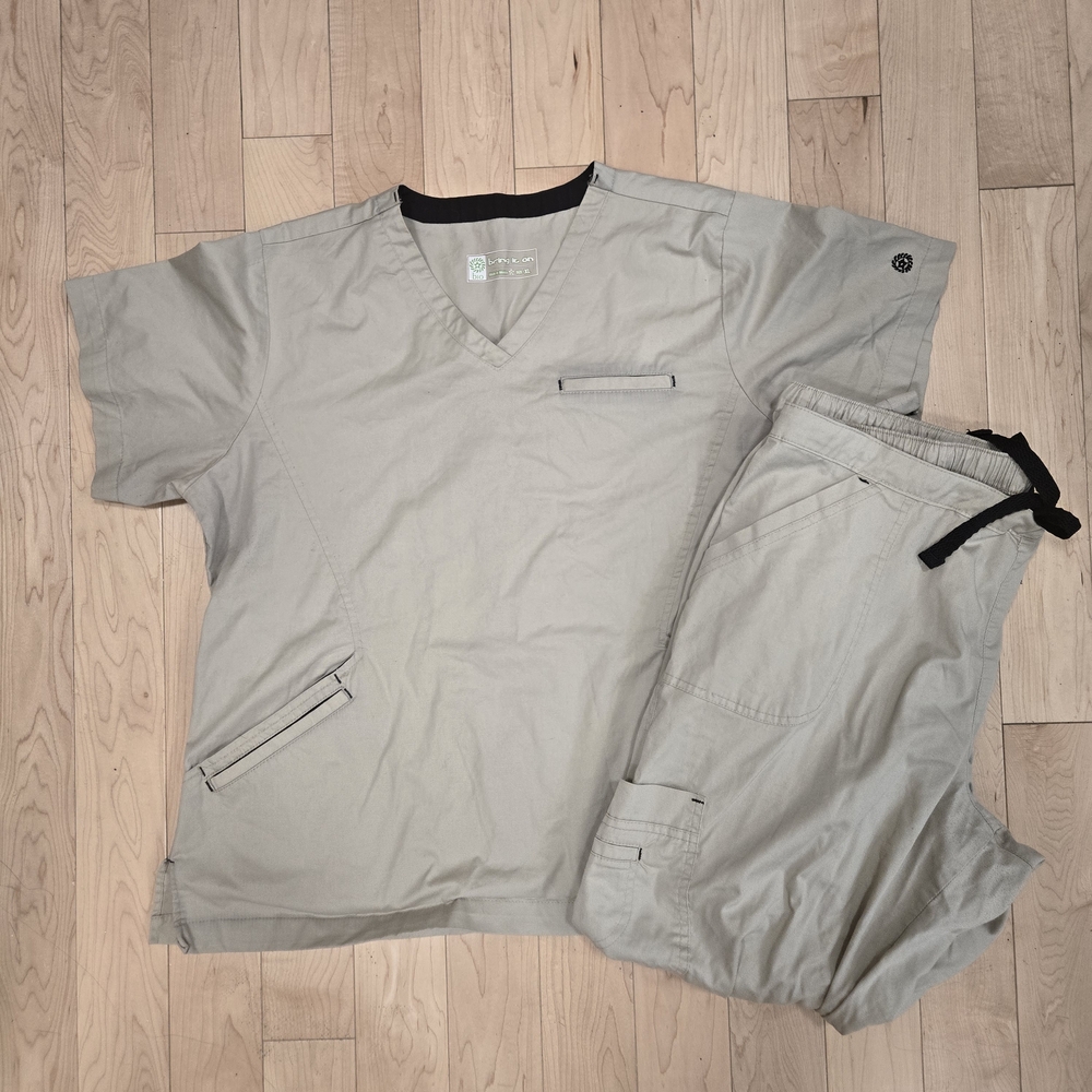 Women's Tan Scrub Top